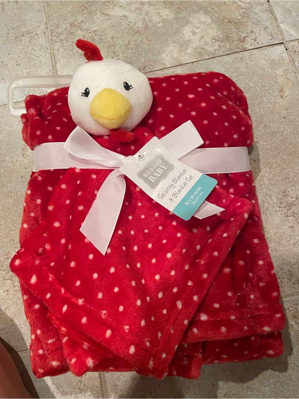 NWT Hudson Baby Chicken Security Blanket and Baby Blanket Set